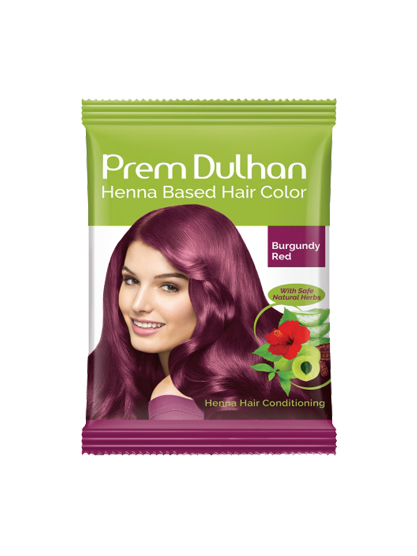 Prem Dulhan Henna Based Burgundy Red Hair Color 10 gm – Behal International